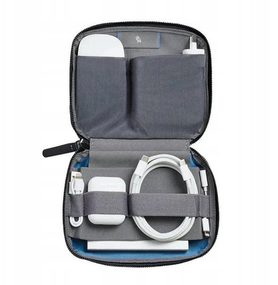 Organizues elektronikash Bellroy Tech Kit Compact, xhepa elastikë, prej cope të ricikluar, i zi