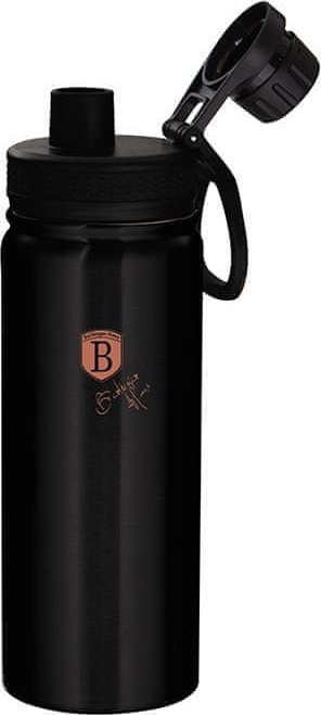 Shishe sportive Berlinger Haus Black Rose Collection, çelik inox 18/10, 0.54L, e zezë