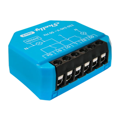Modul smart Shelly 2L Gen3, 2 kanale ndriçimi, WiFi, blu
