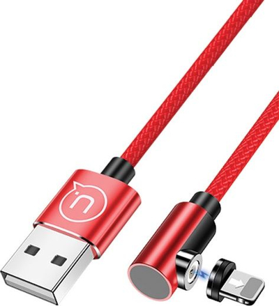 USB кабел Usams US-SJ572, USB A во Lightning, 1 m, црвен