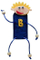 Kukull gishti Bratek Mini, material i butë, blu