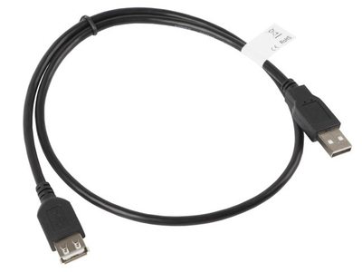 Kabllo Lanberg, USB A / USB A, 0.7 m, e zezë