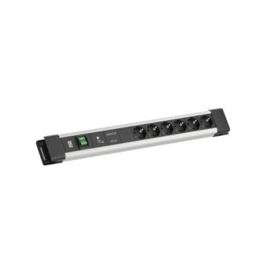 Shirit kontakti Bachmann CONNECTUS, 6x CEE 7/3, kabllo 2m, gri