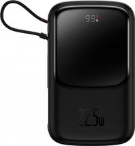 Powerbank Baseus Qpow, 10000mAh, USB C, me ekran digjital, i zi