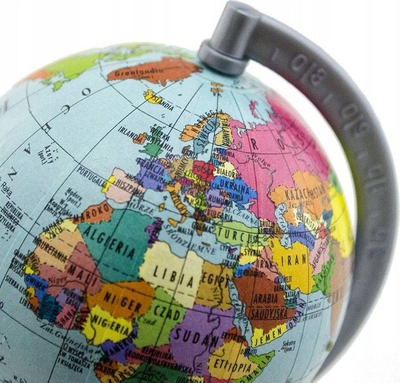 Глобус политички Европа Globe 70, дијаметар 70mm, пластика, многуобоен