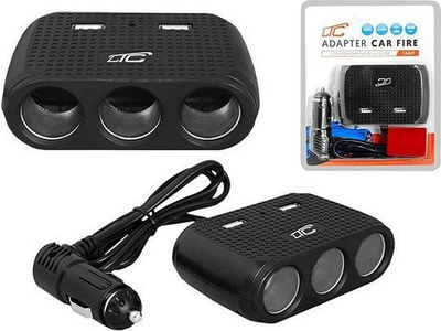 Përshtatës karikimi për makinë LTC LXAS7C, 12V, port USB, i zi