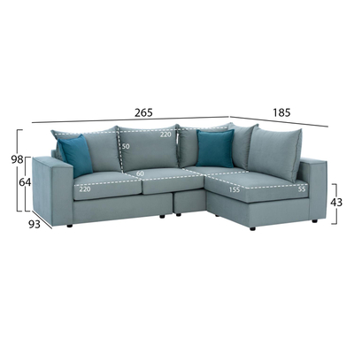 Kënd Monza 3 pjesë (MONZA-GN), gjelbër