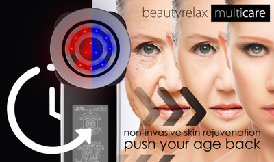 Pajisje galvanike për fytyrë BeautyRelax Multicare, 6 në 1, terapi LED, e bardhë