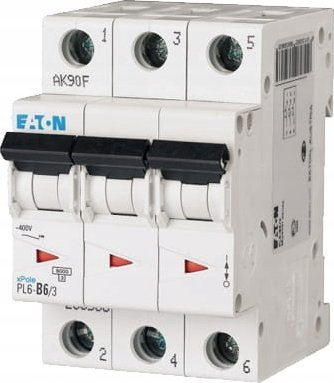 Automatik mbrojtës F&amp;F PL6-C6/3, 3P, 6A 6kA, AC