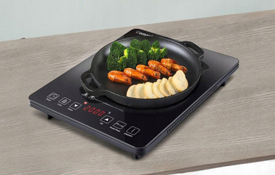 Pjatë me induksion Amzchef CB16, 2000W, panel me prekje, e zezë