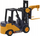Lodër forklift me grep, me fërkim, ngjyrë e verdhë