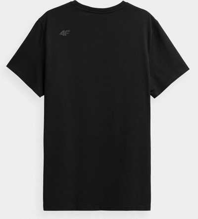 Bluzë T-shirt 4F 4FSS23TTSHM539, Regular Fit, për burra, e zezë