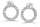 Vathë për femra Cutie Diamonds DZ60240-30-00-X-2, të argjendtë/transparent
