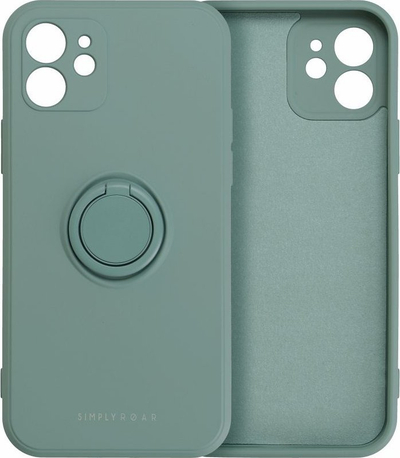 Këllëf telefoni Roar Amber për iPhone 12 6.1", TPU, me unazë 360°, jeshil