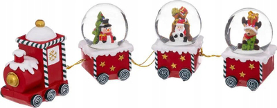 Stoli tren dekorativ Krishtlindjesh Atmosphera Snow Globe X3, 3 vagonë, poliresin