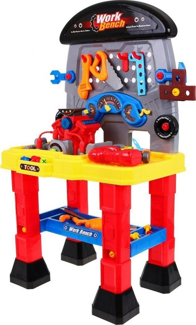 Tavolinë pune lodër Bohui Work Bench, me motor, me efekte zanore, shumëngjyrëshe