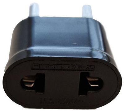 Adapter Canyon UPH, US në EU, 50 copë, i zi