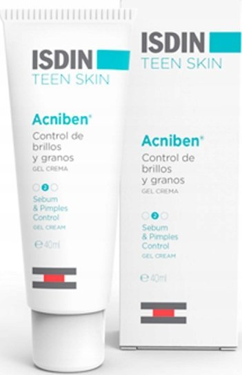 Krem xhel për fytyrë Isdin Acniben Teen Skin, kontroll yndyre dhe aknes, 40ml
