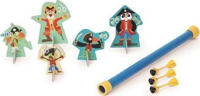 Сет игри со стрелички SCRATCH Blowpipe Dart Set Pirates, за деца 5+, со пиратска тема, многуобоен