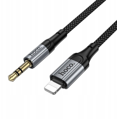 Аудио кабел Hoco UPA33A, AUX 3.5 mm во Lightning, 1.5 m, црна