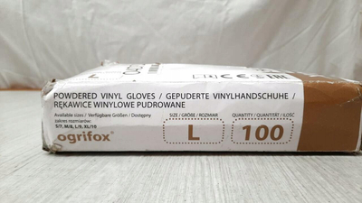Doreza njëpërdorimshe vinili Ogrifox OX-VIN, madhësia S, 100 copë, transparente