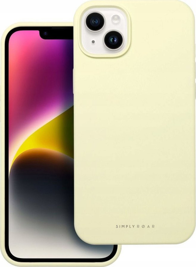 Kapak silikoni Roar Cloud-Skin, për iPhone 14 Pro, ngjyrë e verdhë e çelët