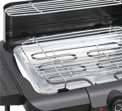 Grill elektrik kopshti, 2000W, sipërfaqe e madhe pjekjeje, me termostat