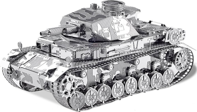 Puzzle metalik 3D Piececool Tank IV, model Panzer IV, 8.5cm, argjendtë