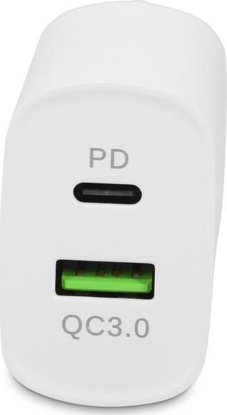 Karikues mur LMP Charger LMP-DPPA-20W, 1x USB A, 1x USB C, 20W, i bardhë