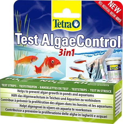 Shirita testi uji Tetra AlgaeControl 3in1, 25 shirita, për akuarium dhe pellg