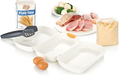 Set për panim Tescoma PRESTO, 3 enë, plastikë, shumëngjyrësh