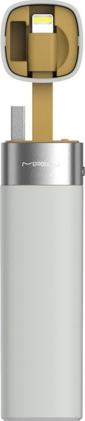Надворешна батерија MiPow Power Tube 3000L, 3000mAh, со Bluetooth, сива