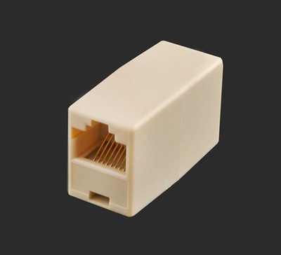 Мрежен адаптер РЈ-45 F/F, за UTP кабел, пластика, беж