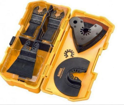 Set aksesorësh për multi vegël DeWalt OIS, 8 pjesë, me kuti plastike