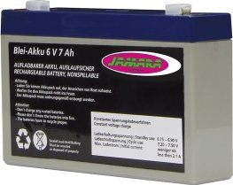 Bateri plumbi për lodra elektrike Jamara Ride-on, 6V, 7Ah, gri