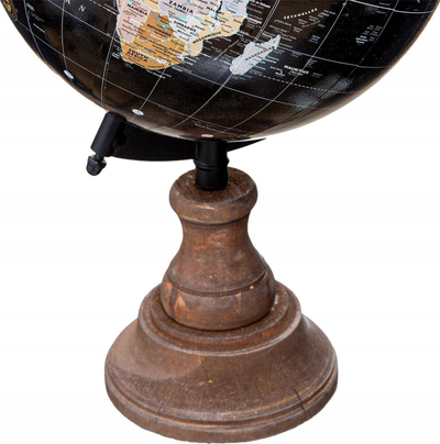Glob dekorativ Atmosphera Interior Designer, 32cm, metal dhe dru pishe, i zi