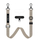 Rrip telefoni Tech-Protect C6S Rope Crossbody, i rregullueshëm, komplet 2 më 1, bezhë
