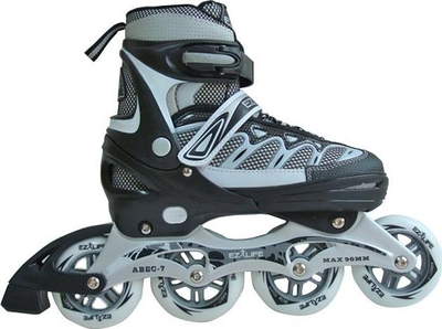 Patina inline Spartan Easy Liner, të rregullueshme, nr. 31-34, gri me të zezë