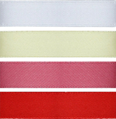 Set shirita sateni Titanum Satin Ribbons, 15mm, 2m, 6 ngjyra përzier