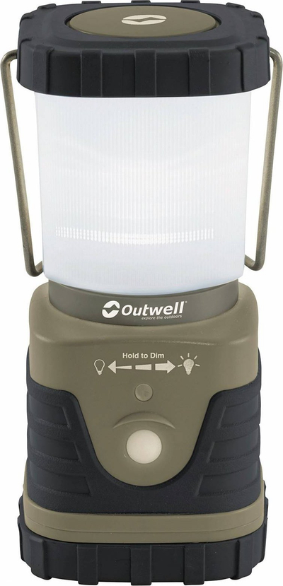 Lanternë kampingu Outwell Carnelian, bateri litium jon, karikim me USB, ngjyrë kaki