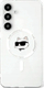 Kuti mbrojtëse Karl Lagerfeld për Samsung S25 KLHMS25SHLSCHH, magnetike, metalike, e bardhë