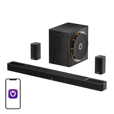 Soundbar Ultimea Skywave X50, me nën-boks, pa tela, i zi