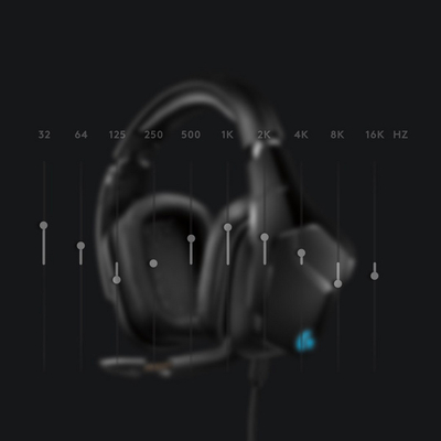 Kufje për lojëra Logitech G635, 50mm, DTS Headphone:X 2.0, të zeza