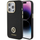 Kapak telefoni Guess Liquid Silicone, për iPhone 15 Pro, me logo metalike, i zi