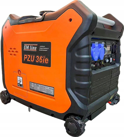 Gjenerator inverter Oleo-Mac PZU 36ie, 3.0 kW, motor 212 cm³, portokalli me të zezë