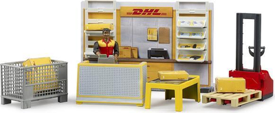 Lodër ndërtesë Bruder bworld DHL Parcel Shop, playset, plastikë, shumëngjyrëshe