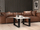 Tavolinë TopEshop LOFT MODERN, e bardhë/zezë