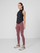 Leggings sportiv për femra 4F H4Z22 SPDF011, bel i lartë, teknologji 4FDry, burgundy