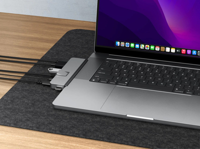 Dock USB C HyperDrive DUO PRO HD575BUGL, 7 në 2, Thunderbolt 4, gri