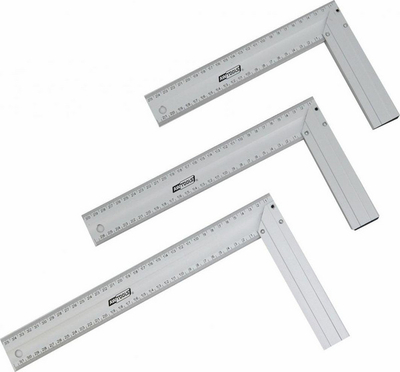 Këndore matëse alumini AWTools AW29811, 250mm, centimetra, argjendtë